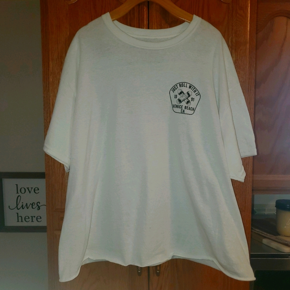 Fifth Sun white skater tee